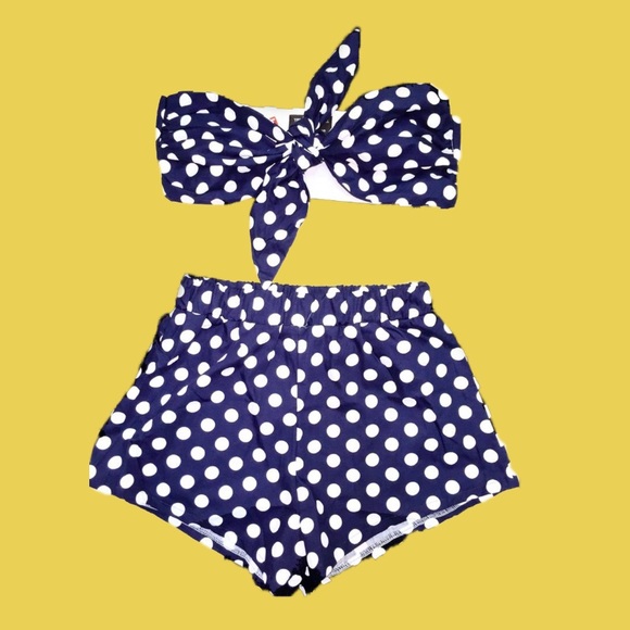 omighty Pants - OMIGHTY Polka Dot Two Piece Pin Up Set